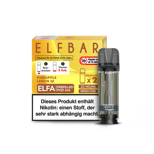 ELFA by Elf Bar - Pineapple Lemon Qi - Pod - 2ER Pack