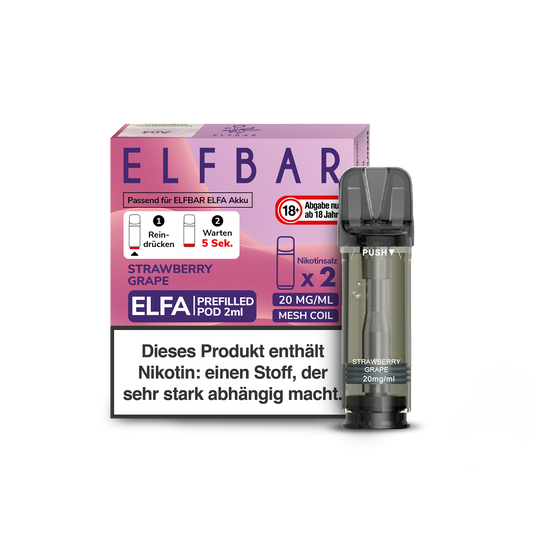 ELFA by Elf Bar - Strawberry Grape- Pod - 2ER Pack