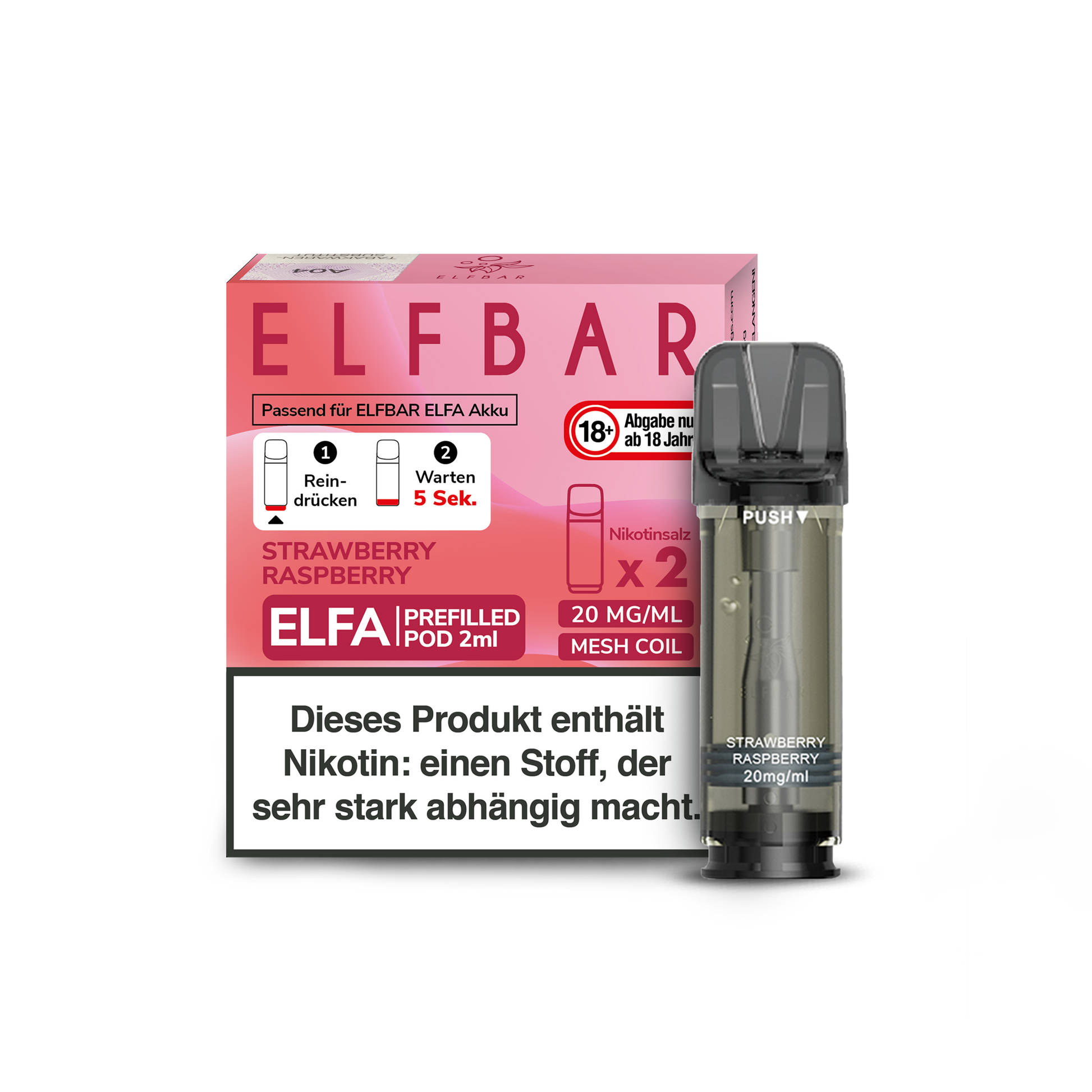 ELFA by Elf Bar - Strawberry Raspberry - Pod - 2ER Pack